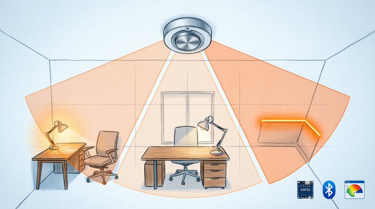 Управление освещением на основе датчика присутствия LD2450 и ESP3232